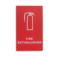 Letters Fire Extinger Sign com Braille de Grau 2